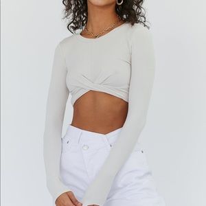 Princess Polly beige shirt